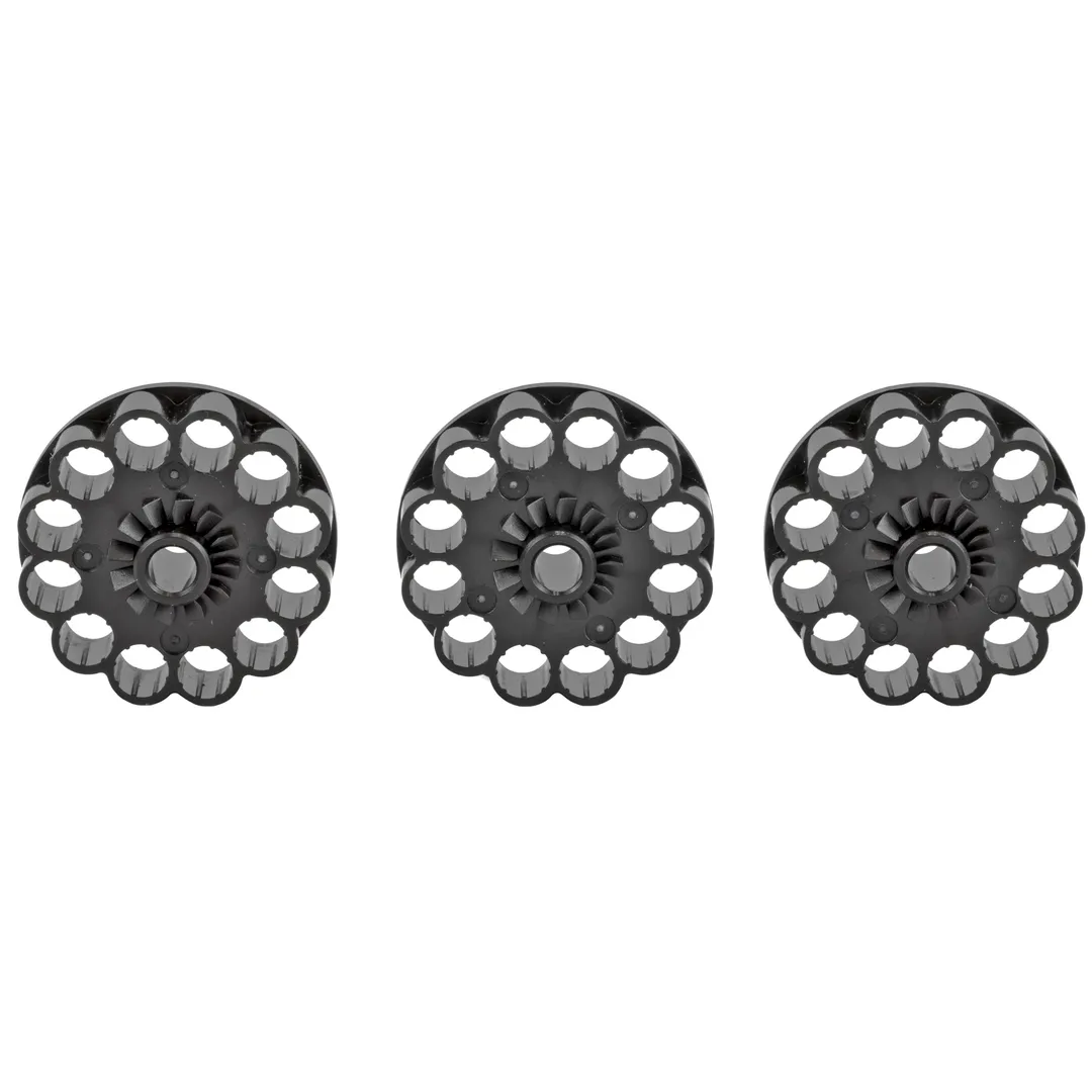 Crosman 1077 Speedloader Kit 12-Round Magazines for .177 Pellets, 3 Pack, Black