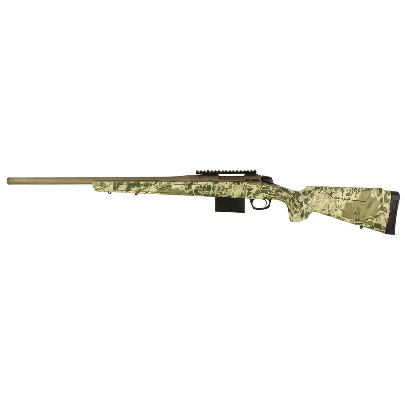 CVA Cascade Varmint Hunter 243 Win Bolt Action Rifle 22" Threaded Barrel Cerakote Bronze Realtree Camo 10+1 - 1