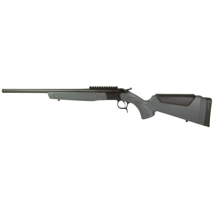 CVA Scout Gen 3 .243 Win Single Shot Rifle 20" Threaded Barrel Black/Gray Synthetic Stock - 1