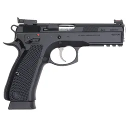 CZ Custom SP01 Accu Shadow 9mm 4.6" DA/SA Full Size Pistol, 19+1, Fiber Optic Sights, Black Aluminum Grips - 2