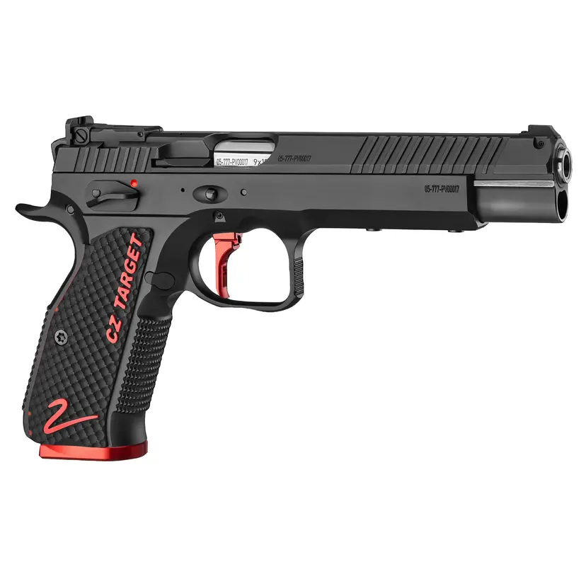 CZ Shadow 2 Target Limited TALO 9mm DA/SA Metal Frame Pistol, 6in Nitride Black, LPA Adjustable Sights, G10 Grips, 17rd, 2 Mags - 1