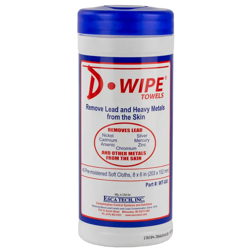 D-Wipe Disposable Lead Removal Wipes 40 Count Canister – 12 Pack Pop-Up Cleaning Towels - 1