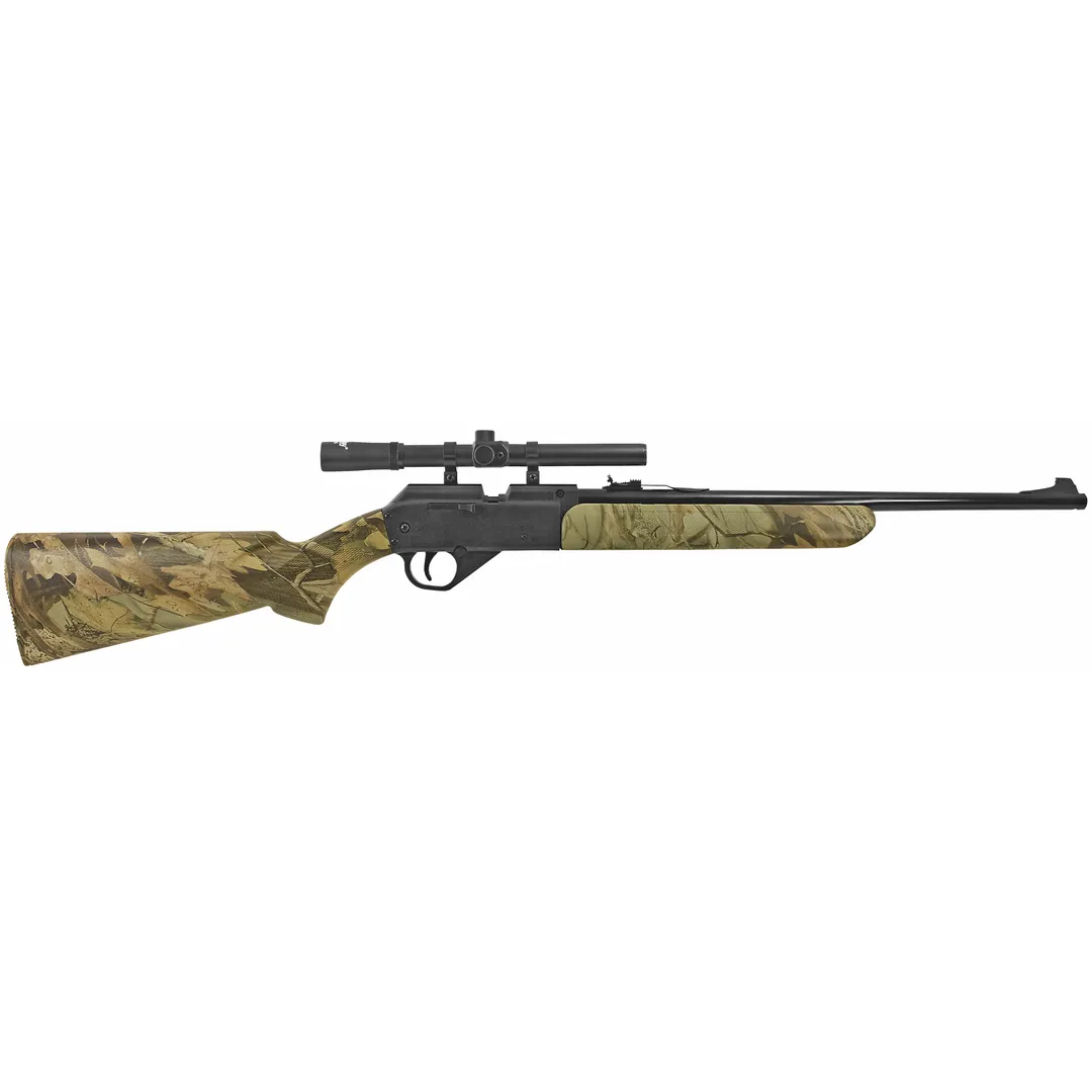 Daisy Grizzly Camo Air Rifle with Scope, .177 BB/Pellet, 650rd Capacity, 350 FPS, Synthetic Stock