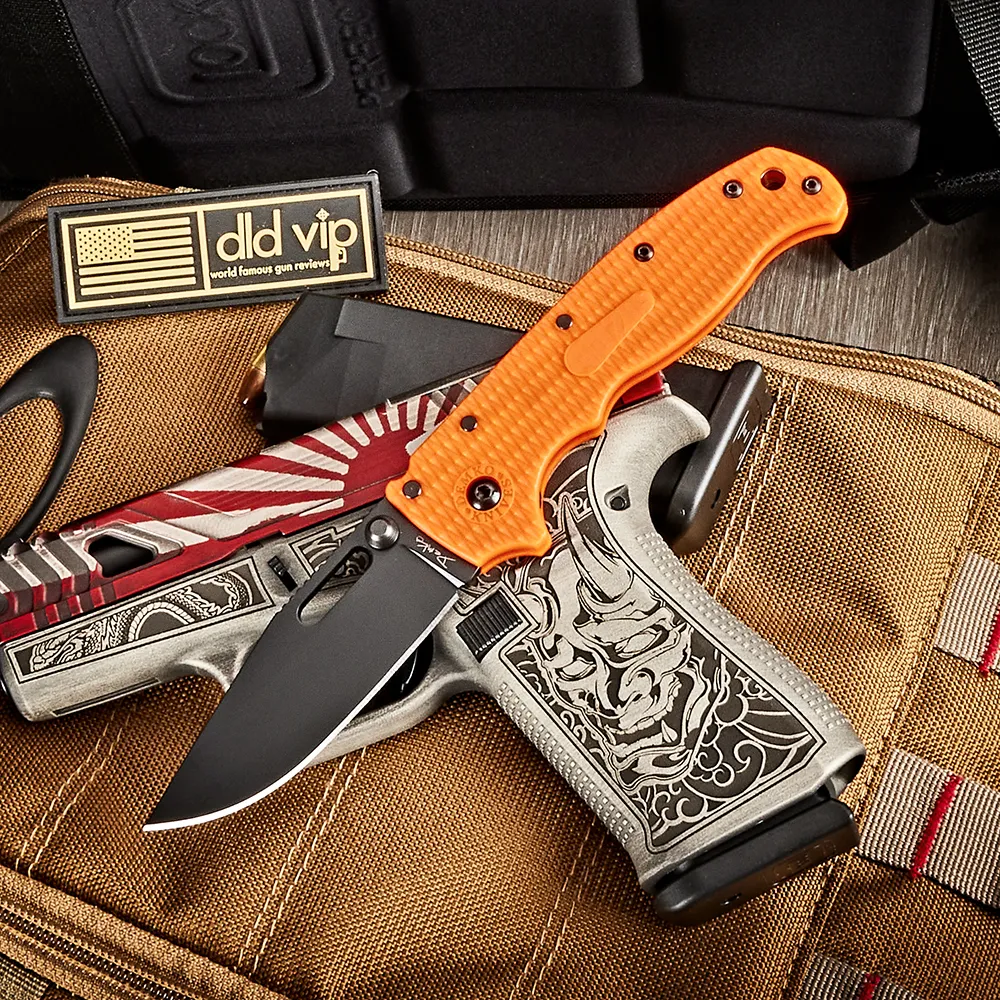 Demko Knives AD 20.5 DLC Clip Point Orange