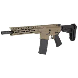 Diamondback Firearms DB15 Carbon AR Pistol 300 Blackout 10in Threaded Barrel FDE Cerakote SBA3 Brace 30rd - 3