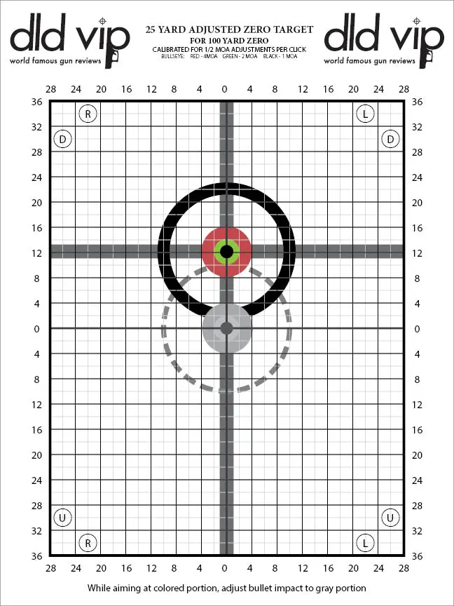 DLD VIP 25 Yard Adjusted Zero Target (Pack of 5) - 1