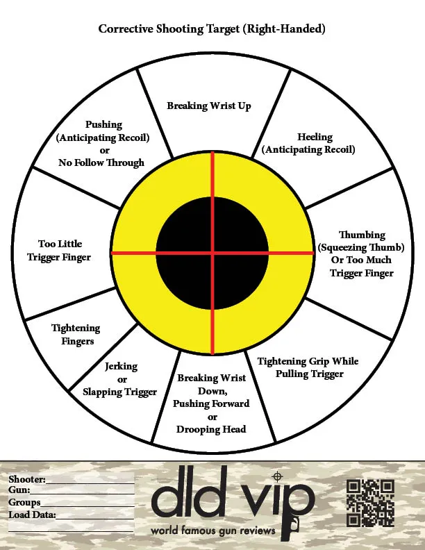 DLD VIP Corrective Shooting Target (Pack of 5)