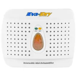 Eva-Dry 333 Renewable Mini Dehumidifier for Small Spaces – Moisture Absorber for Gun Safes, Closets, Cabinets, Cars & Range Bags, White with Hanging Hook - 1