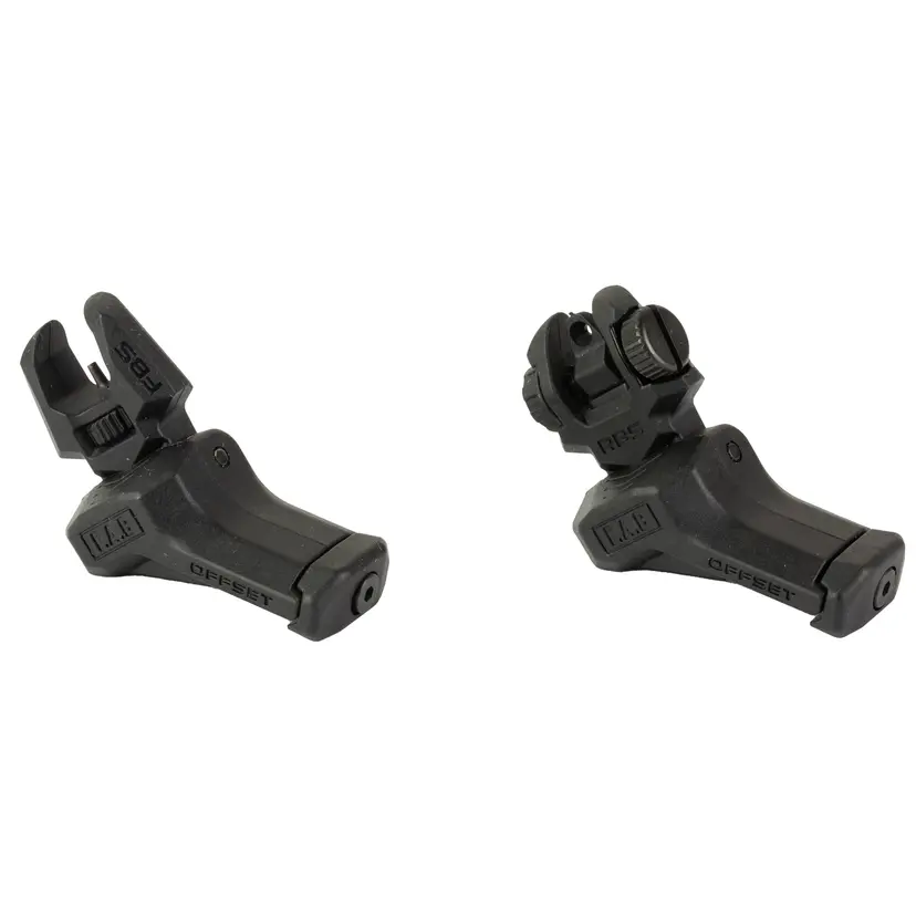 FAB Defense Offset Flip Up Front and Rear Sights Black – Picatinny Mount - 1