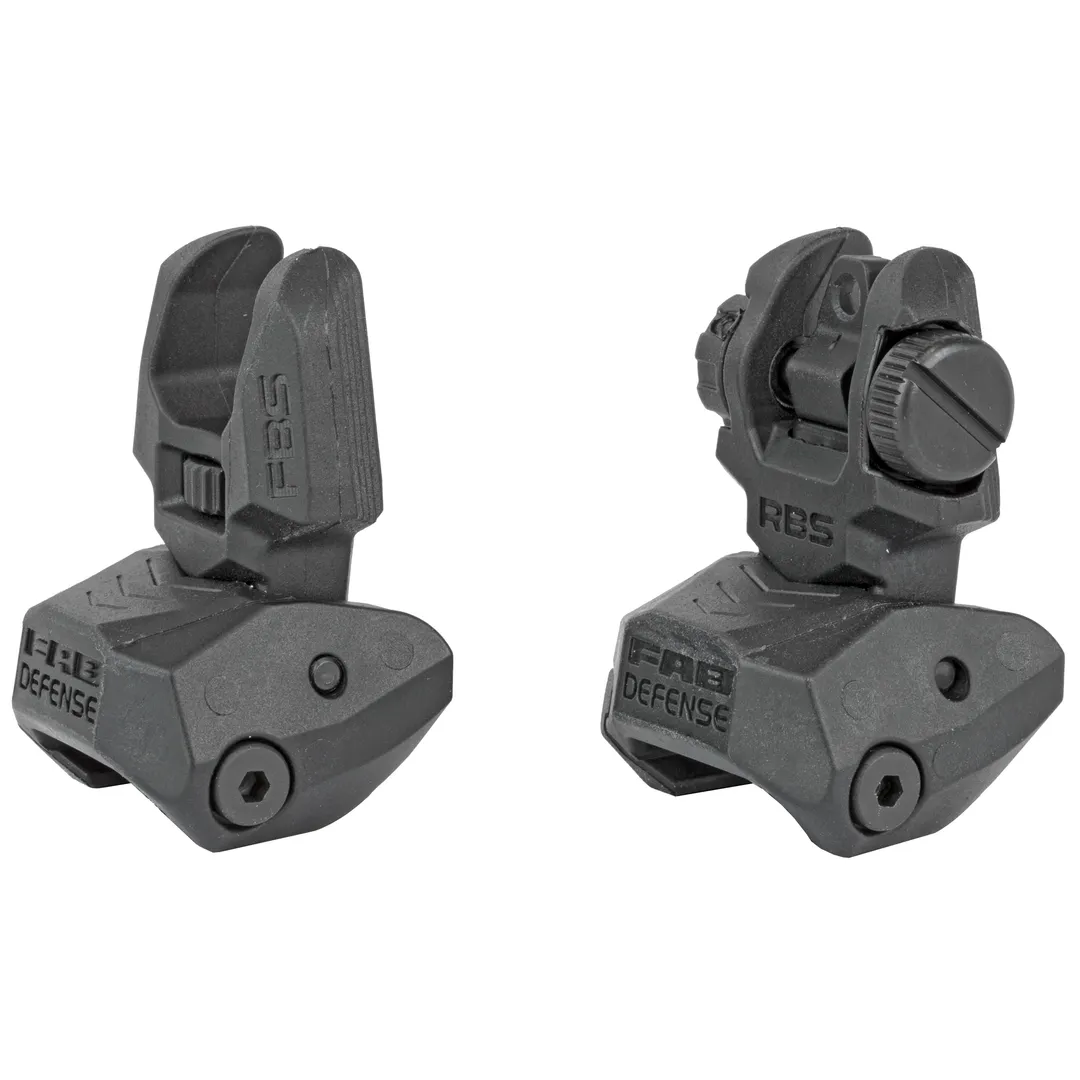 FAB Defense Polymer Flip-Up Sight Set Black – Front & Rear Sights for Picatinny Rails