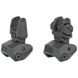 FAB Defense Polymer Flip-Up Sight Set Black – Front & Rear Sights for Picatinny Rails - 1
