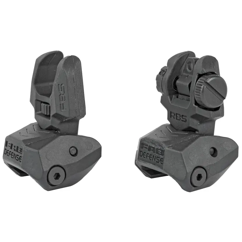 FAB Defense Polymer Flip-Up Sight Set Black – Front & Rear Sights for Picatinny Rails - 1