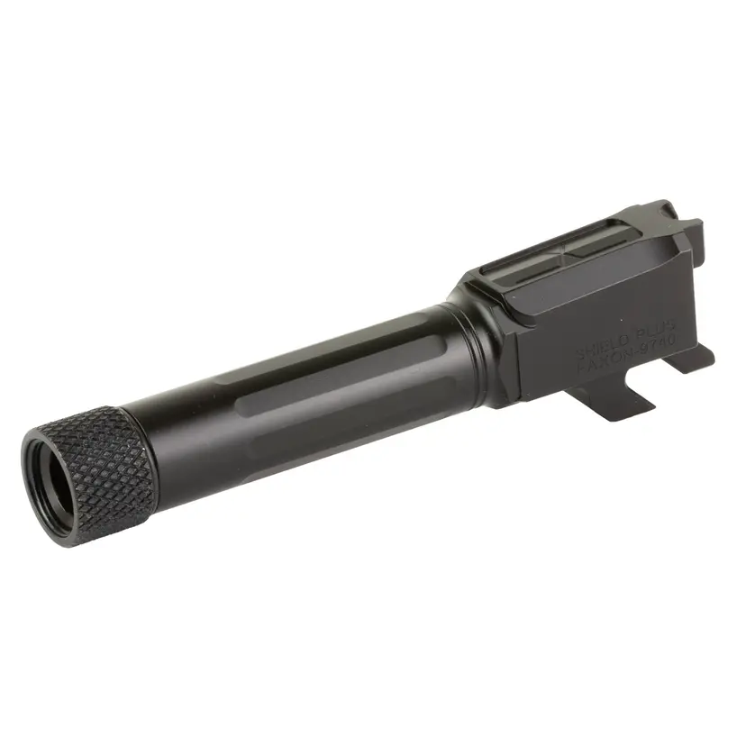 Faxon Match Series 3.7" 9MM Threaded Barrel for S&W M&P Shield/Shield Plus, 1:10 Twist, Nitride Black - 1