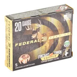 Federal Freight Train 20 Gauge 2.75" 275gr Copper Sabot Slug Ammunition – 5 Round Box - 2