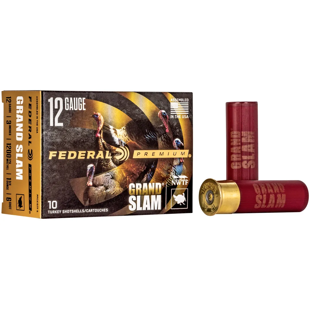 Federal Grand Slam 12 Gauge 3" #6 1.75oz Flight Control Ammunition – 10 Round Box