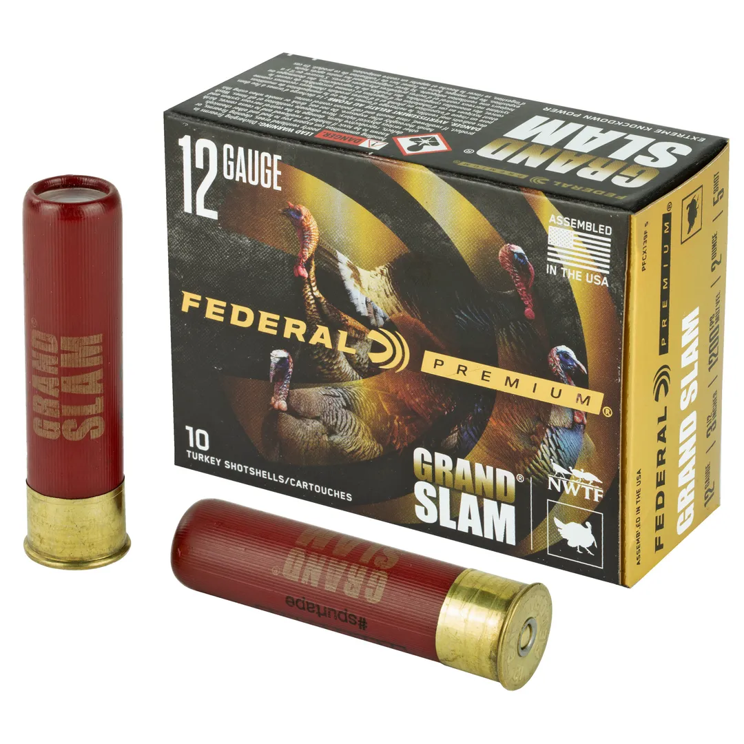 Federal Grand Slam 12 Gauge 3.5" #5 Shot 2oz 10 Rounds – Premium Turkey Hunting Ammunition