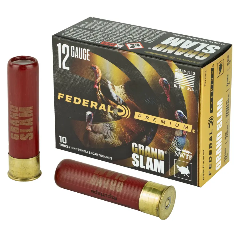 Federal Grand Slam 12 Gauge 3.5" #5 Shot 2oz 10 Rounds – Premium Turkey Hunting Ammunition - 1