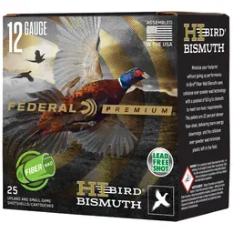Federal Hi-Bird 12 Gauge 2.75" #5 Bismuth Shotgun Shells 1 1/4oz Fiber Wad 25 Rounds - 1