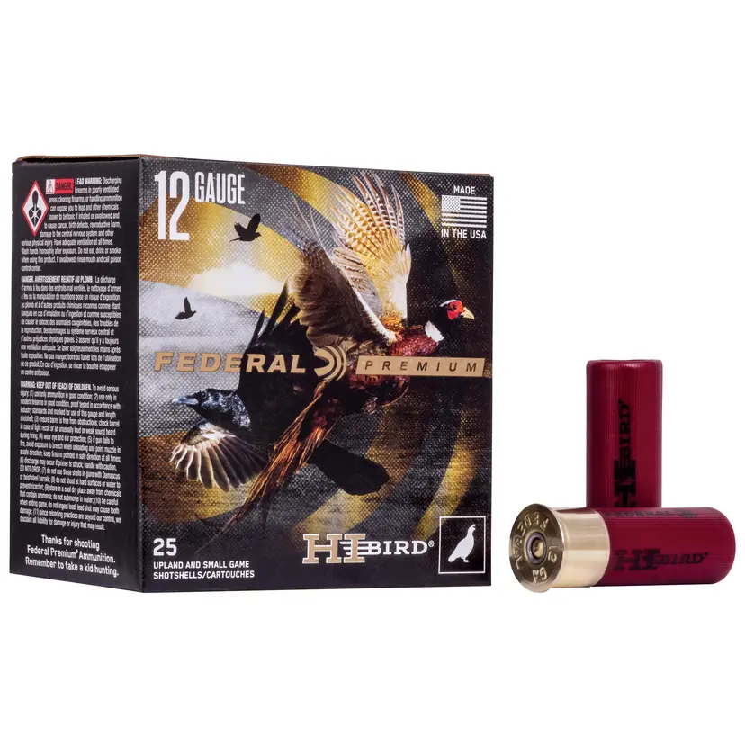 Federal Hi-Bird 12 Gauge 2.75" #6 Shot 1 1/4 oz 25 Rounds – Premium Upland Hunting Ammunition - 1