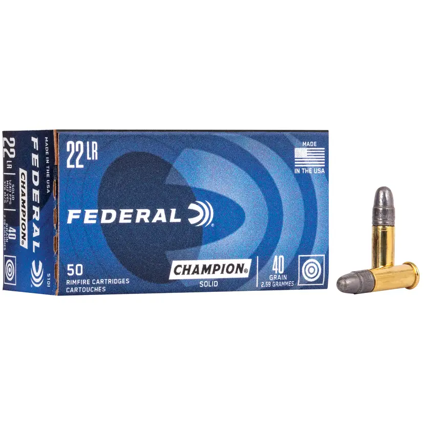 Federal Lightning 22LR 40 Grain Solid Ammunition 50 Rounds - 1