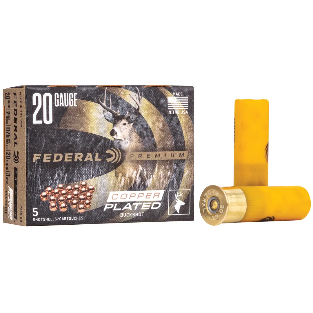 Federal Premium Vital Shok 20 Gauge 2.75" #3 Buckshot 1 1/8 oz 5 Rounds