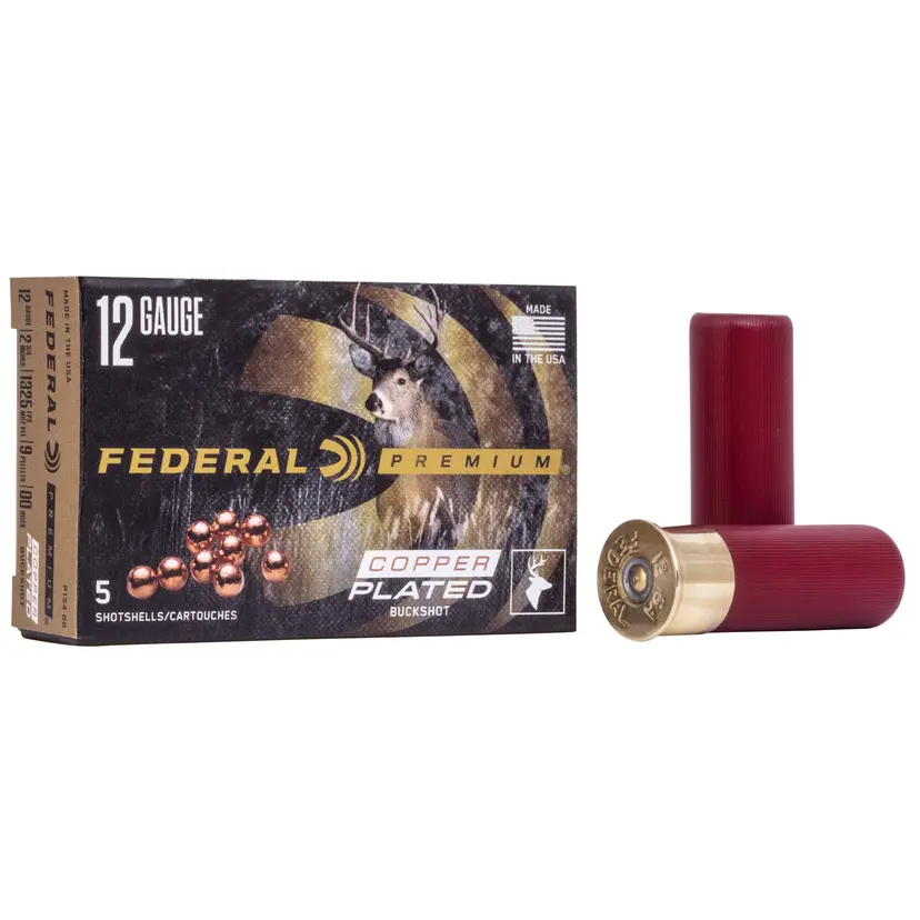 Federal Premium Vital Shok 12 Gauge 2.75" 00 Buckshot 9 Pellets 5rd Box - 1