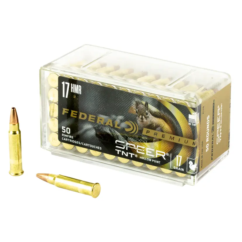 Federal Premium 17 HMR 17 Grain TNT Ammunition – 50 Round Box - 1
