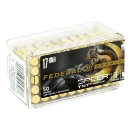 Federal Premium 17 HMR 17 Grain TNT Ammunition – 50 Round Box - 2