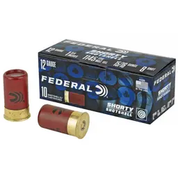Federal Shorty Shotshell 12 Gauge 1.75" #8 Shot Ammo 10rd Box 100rd Case - 1