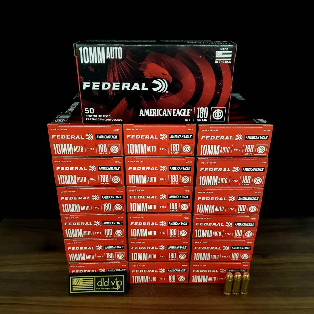Federal American Eagle 10mm 180Gr FMJ Flat Tip 1000rd Case