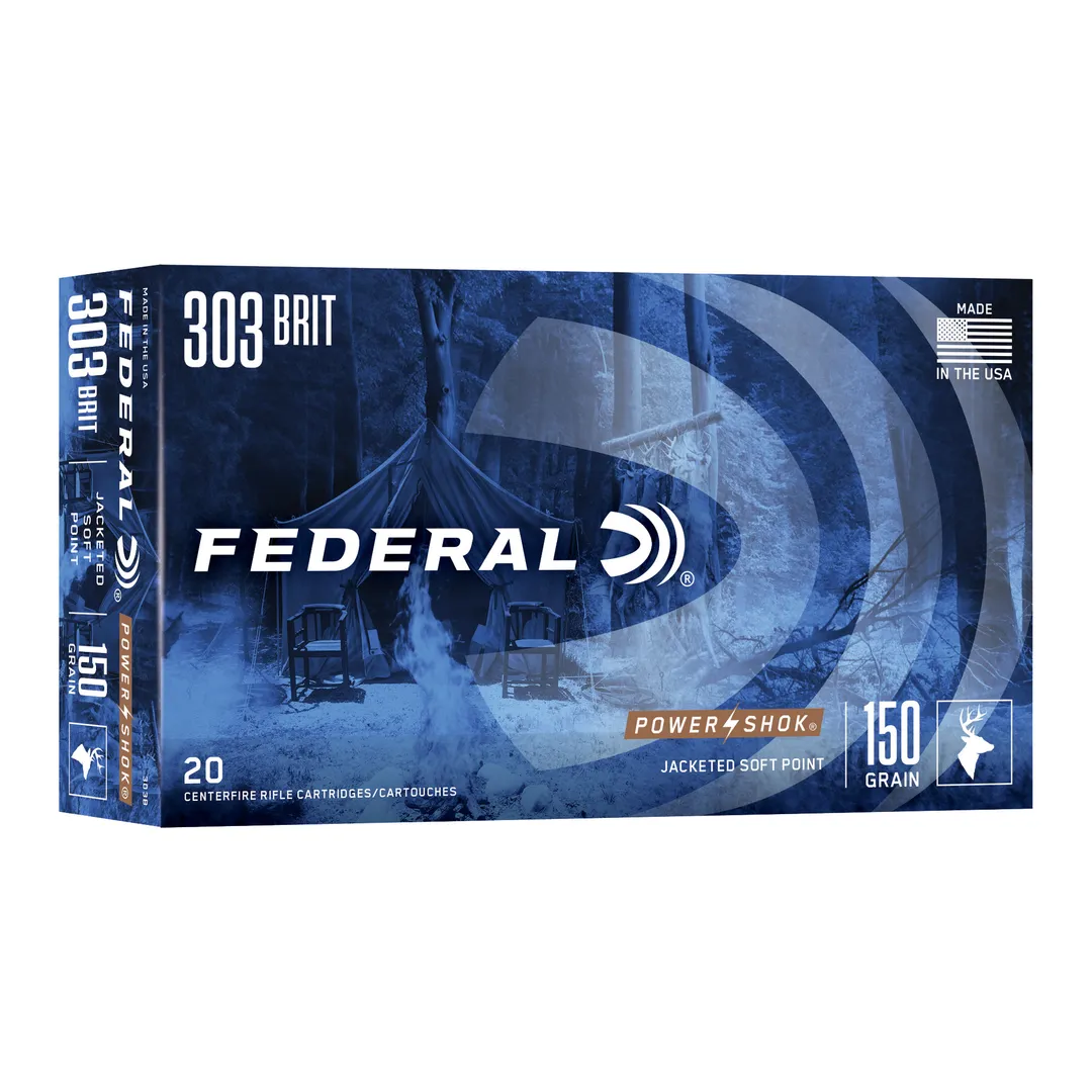 Federal PowerShok .303Brit 150Gr JSP 20rd