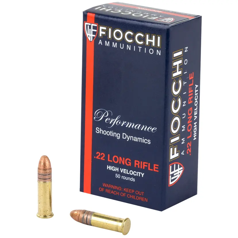Fiocchi 22LR 40GR CPRN Rimfire Ammunition 50 Rounds Copper Plated Round Nose - 1