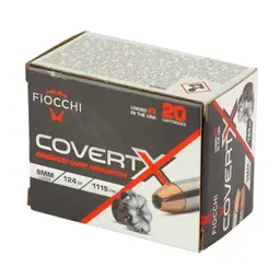 Fiocchi CovertX 9mm 124gr JHP Ammunition – 20 Round Box, Jacketed Hollow Point - 3