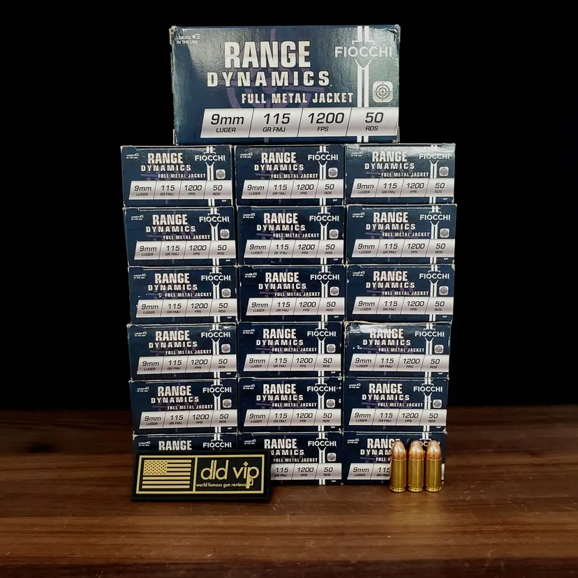 Fiocchi Range Dynamics 9mm 115Gr FMJ 50rd - 1