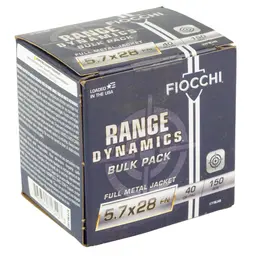 Fiocchi Range Dynamics 5.7x28mm 40gr FMJ Ammunition – 150 Round Box - 2
