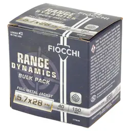 Fiocchi Range Dynamics 5.7x28mm 40gr FMJ Ammunition – 150 Round Box - 3