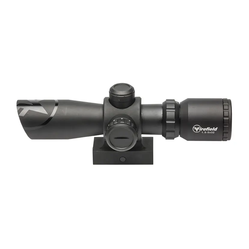 Firefield Barrage 1.5-5x32 Rifle Scope Red/Green Illuminated Mil-Dot Reticle, Waterproof, Integrated Mount, Matte Black - 1