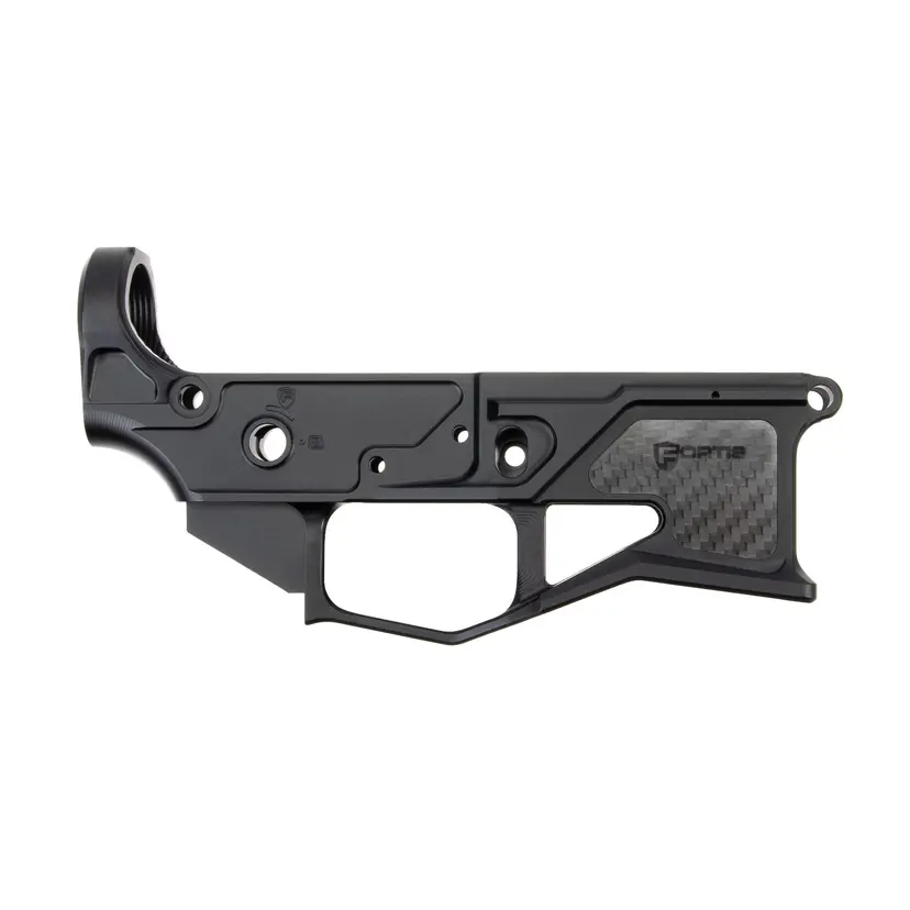 Fortis License Gen II AR15 Stripped Lower Receiver, 223 Rem/5.56 NATO, Carbon Fiber, Black Anodized - 1