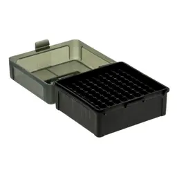 Frankford Arsenal 100-Round Ammo Box for .222/.223 Remington – Hinge-Top Plastic Case, Smoke Gray - 2