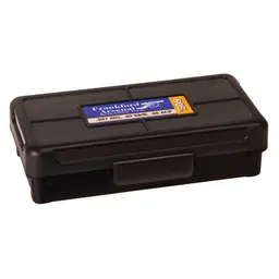 Frankford Arsenal Hinge-Top Ammo Box 50 Round | Fits 10MM, 40 S&W, 45ACP | Smoke Gray Plastic - 1