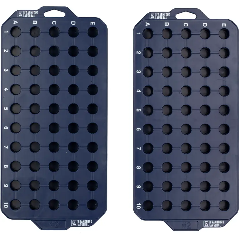 Frankford Arsenal Perfect Fit Reload Tray #2 for 223 Remington, 556 NATO, 300 Blackout – 2 Blue Trays Included - 1