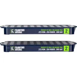 Frankford Arsenal Perfect Fit Reload Tray #2 for 223 Remington, 556 NATO, 300 Blackout – 2 Blue Trays Included - 2