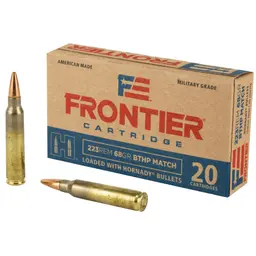 Frontier 223 Rem 68 Grain BTHP Match Ammunition, 20 Rounds – Lake City Quality - 1