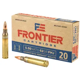 Frontier 5.56 NATO 62 Grain FMJ Ammunition, 20 Rounds (25 Boxes) – Lake City Brass 500rds Case - 1