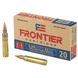 Frontier 5.56 NATO 55gr Hollow Point Match Ammunition 20rd Box – Lake City - 1