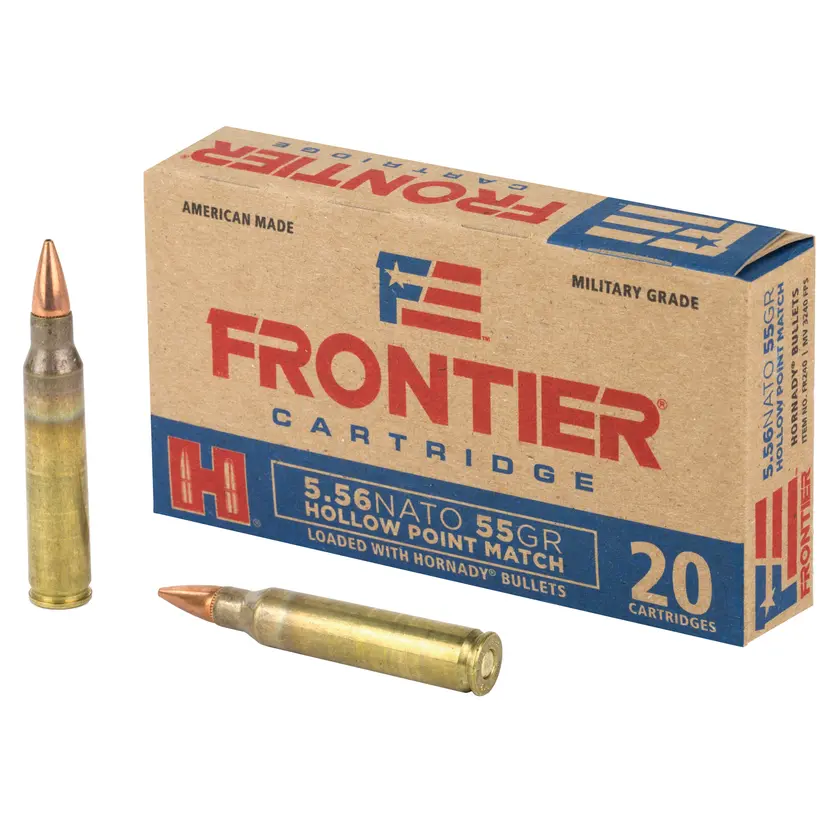 Frontier 5.56 NATO 55gr Hollow Point Match Ammunition 20rd Box – Lake City - 1