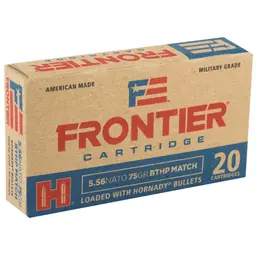 Frontier 5.56 NATO 75gr BTHP Match Ammunition 20 Rounds – Lake City Brass - 2