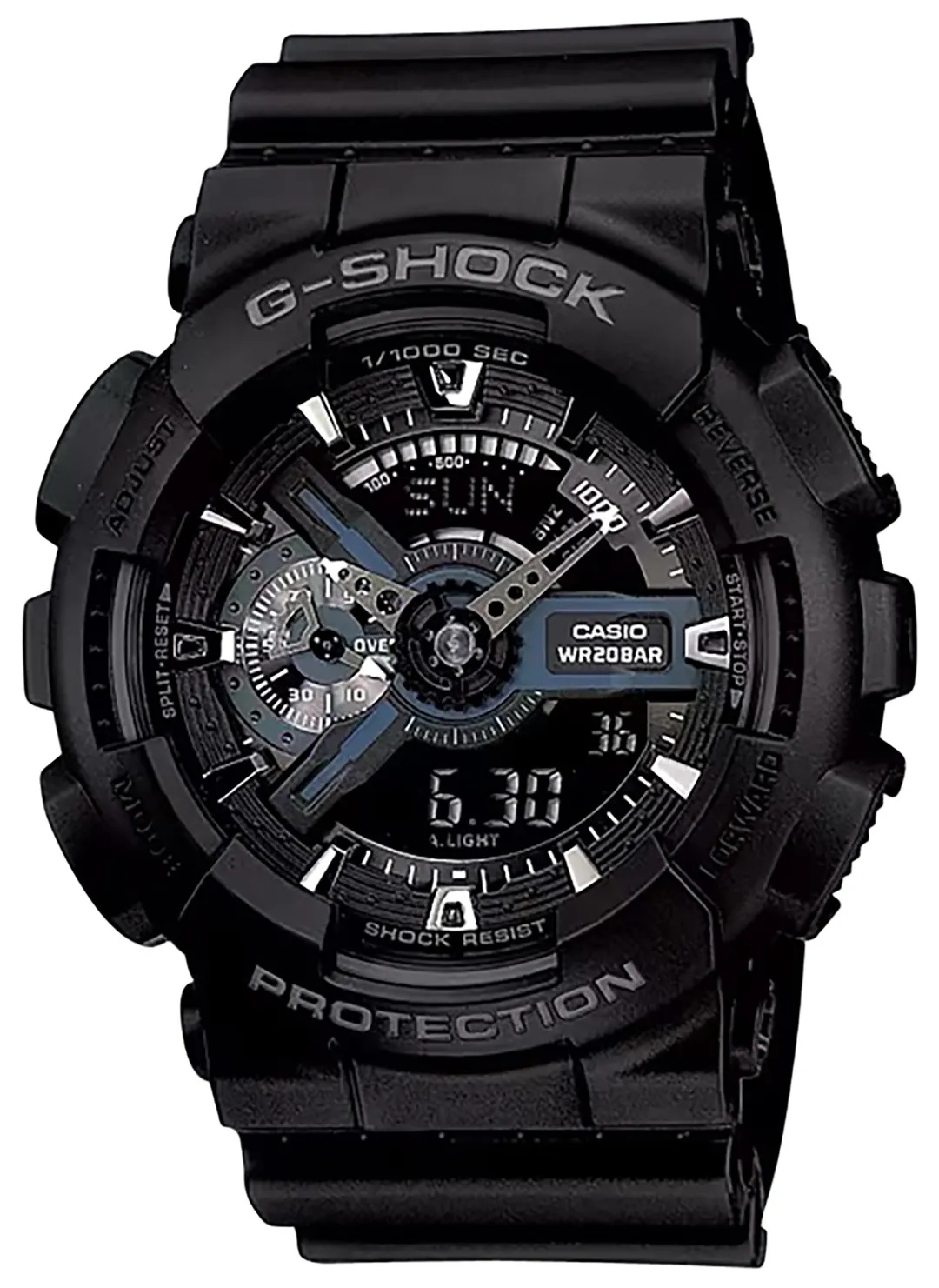 G-shock GA1101BCR G-Shock Tactical Black Stainless Steel Bezel 145-215mm