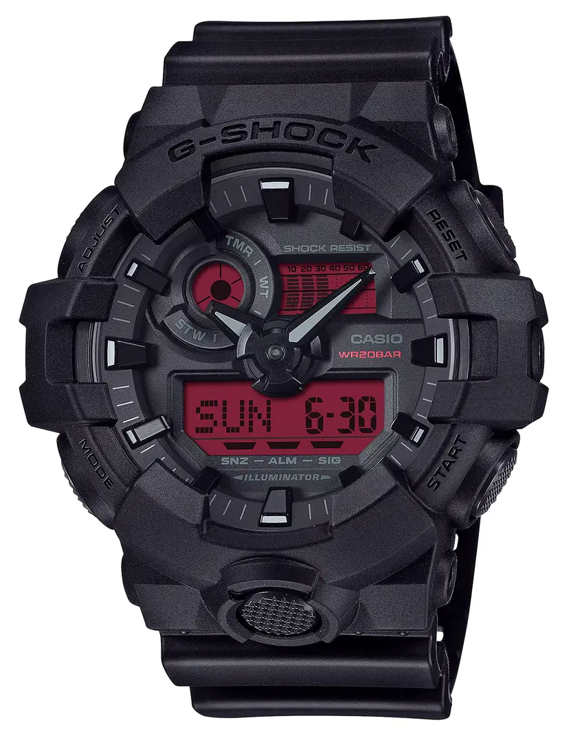 G-Shock GA700BBR1ACR Analog Digital Black / Red - 1