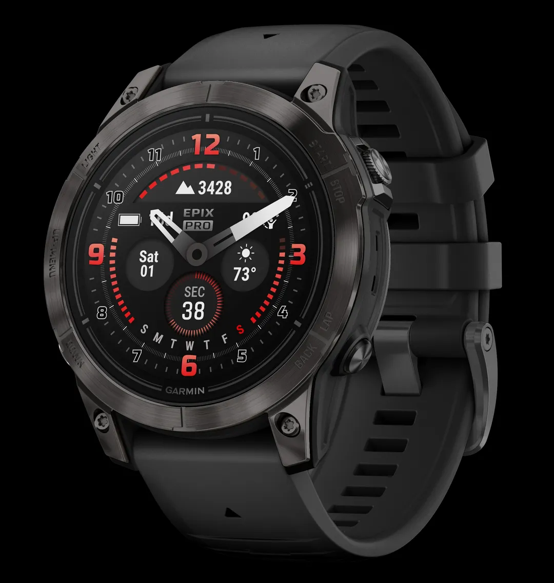 Garmin epix Pro Gen 2 Sapphire Edition GPS/Smart Features 32GB Memory, Black, Band Size 47mm, Compatible w/ iPhone/Android